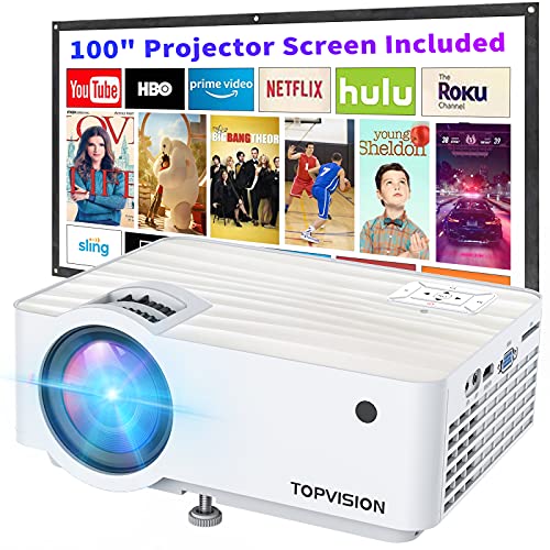 TOPVISION Projector, 7500L Portable Mini...