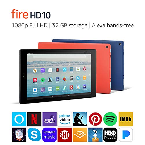Fire HD 10 Tablet with Alexa Hands-Free,...