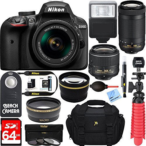 Nikon D3400 DSLR Camera + AF-P DX...